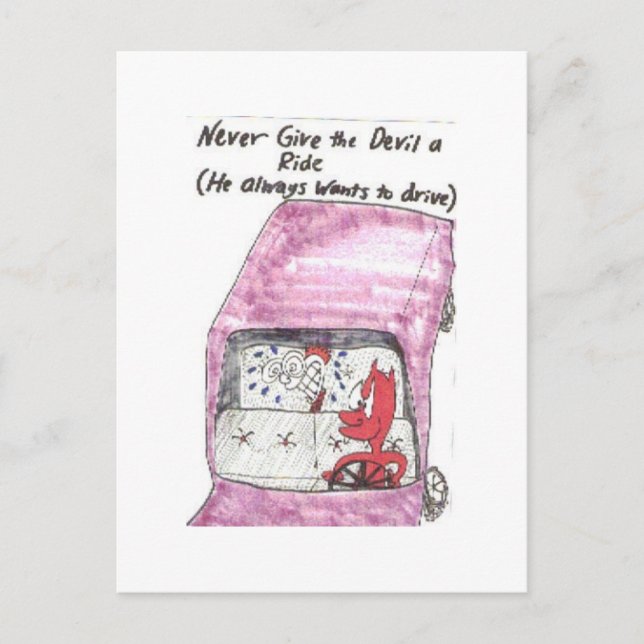 Postcard of animated funny church sayings (Front)