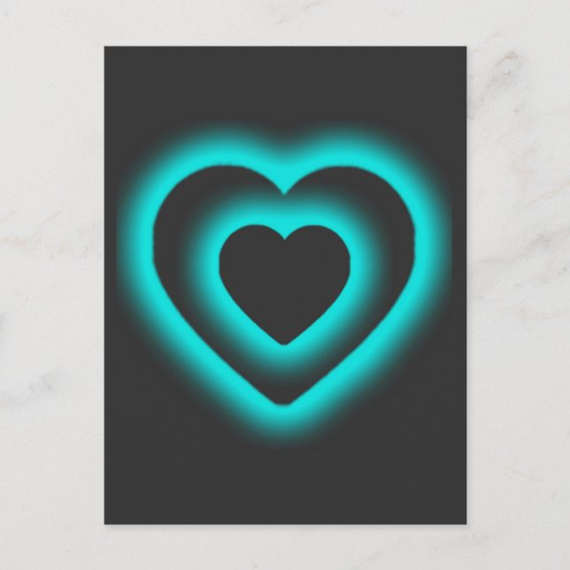 Postcard of Blue Heart (Front)