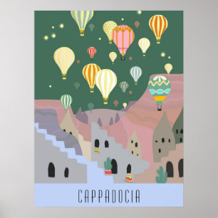 Postcard Of Cappadocia   Kapadokya Balloon Dream  Poster