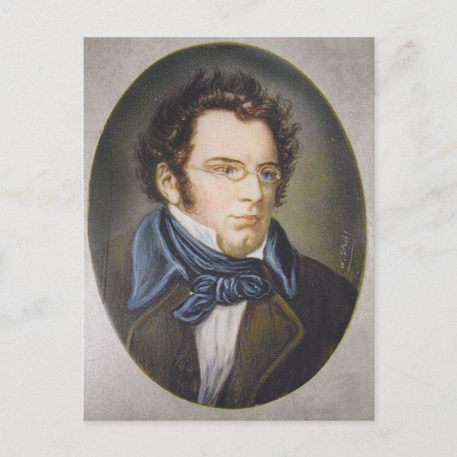 Postcard of Franz Schubert, from Stalh miniature  (Front)