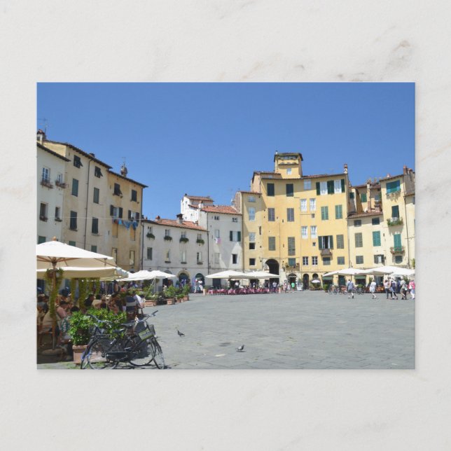 Postcard of Piazza dell'Anfiteatro in Lucca, Italy (Front)