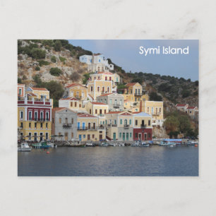 Postcard of Symi island in Greece