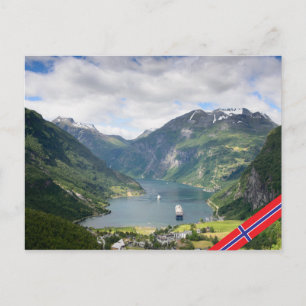 Postcard of the Geirangerfjord in Norway