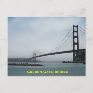 Postcard of the Golden Gate Bridge on a Foggy Day