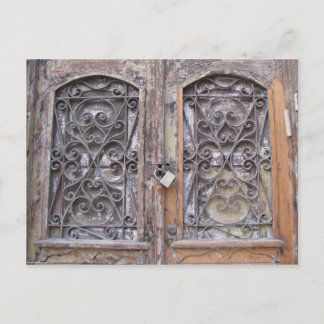 Postcard-Old Locked Doors Postcard