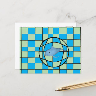 Postcard - Optical Illusion and Whale