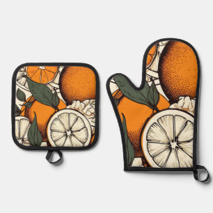 Postcard Oven Mitt & Pot Holder Set