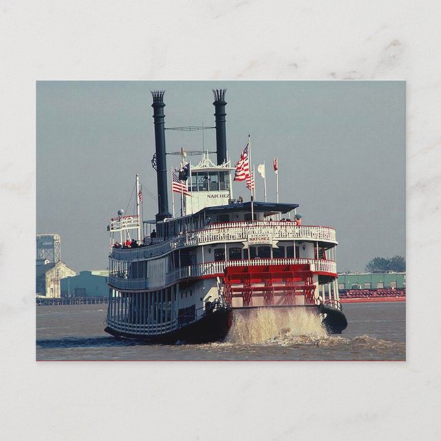 Postcard Paddle Steamer Natchez New Orleans LA (Front)