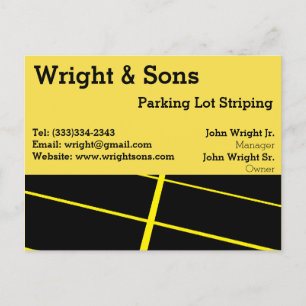 Postcard Parking lot striping