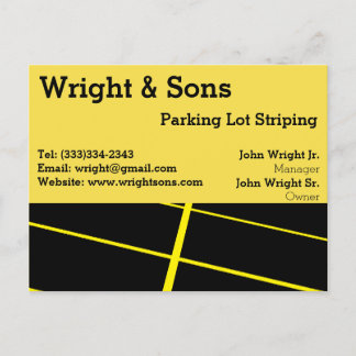 Postcard Parking lot striping