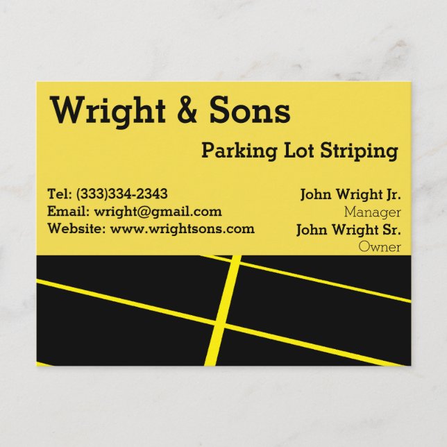 Postcard Parking lot striping (Front)