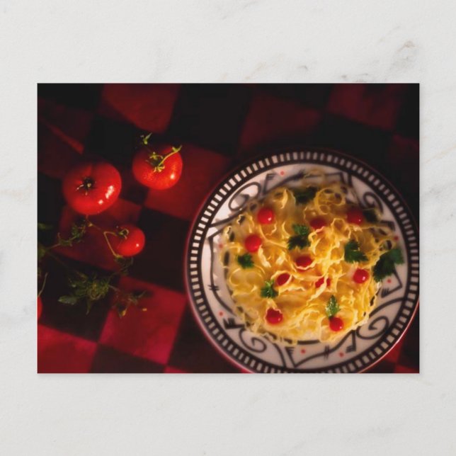 POSTCARD PASTA DISH WITH TOMATOES (Front)