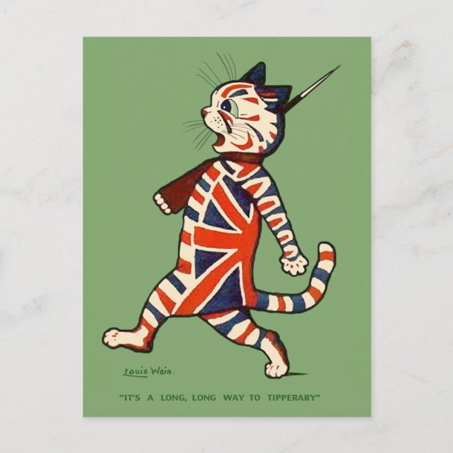 Postcard: Patriotic Cat Postcard (Front)