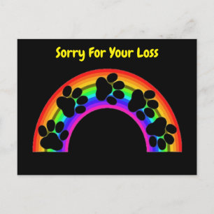 Postcard  Paws On Rainbow Sorry For Your