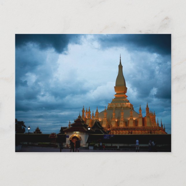 Postcard Pha That Luang, Vientiane, Laos (Front)