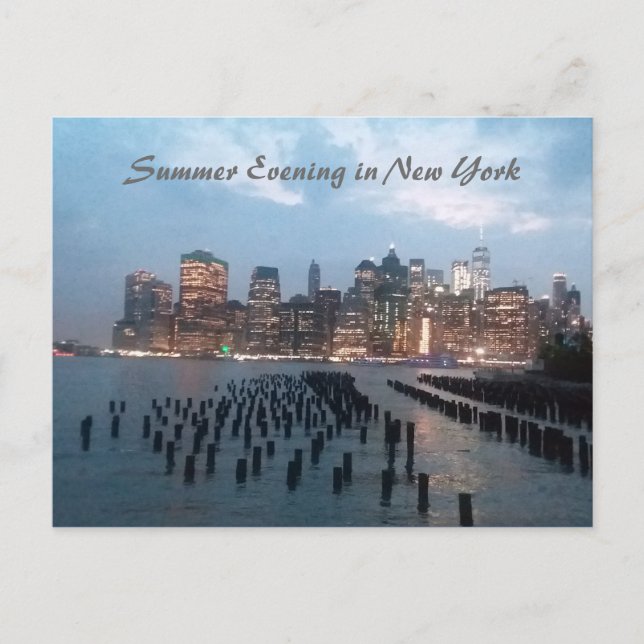 Postcard Photograph of Summer Evening in New York (Front)