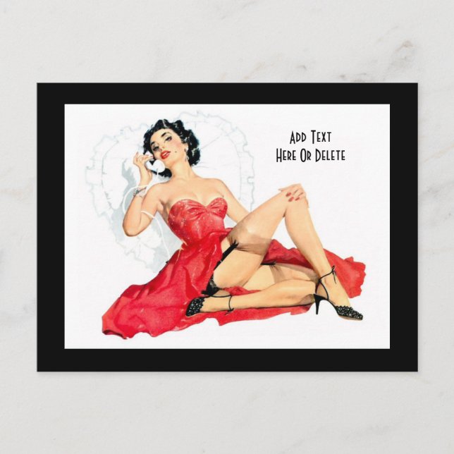 Postcard Pin up Girls Art Vintage Retro 56 (Front)