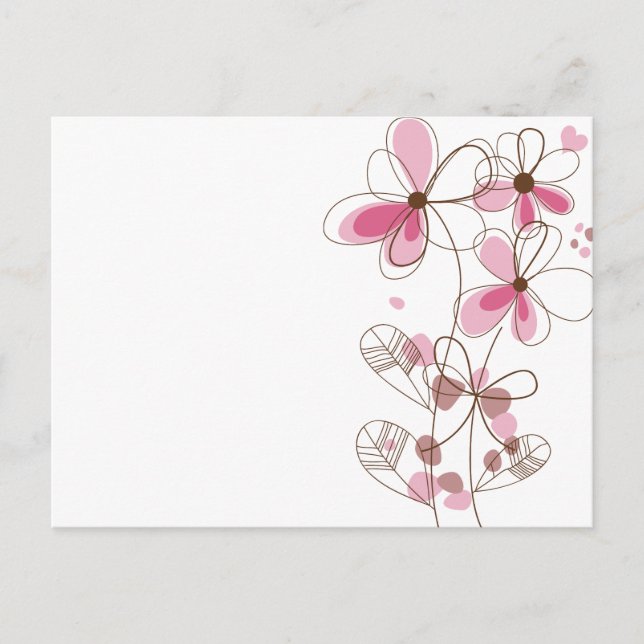 Postcard pink flower (Front)