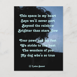 Postcard Poem Ode To Dogs By Ladee Basset