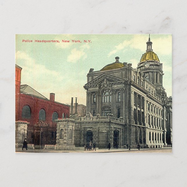 Postcard, Police Headquarters, New York City, 1911 Postcard (Front)