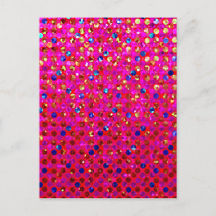 Postcard Polka Dots Sparkley Jewels