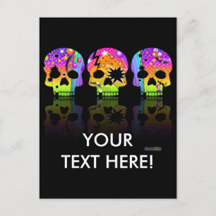 Postcard - POP ART SKULLS