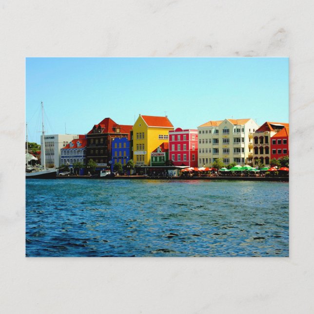 Postcard Port of Willemstad Curacao (Front)