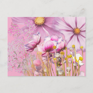 Postcard Postcard Flowers, pink