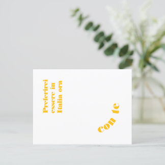 Postcard Preferirei essere in Italia ora