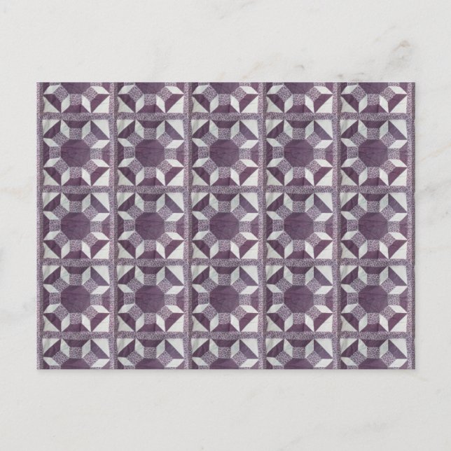 Postcard - Purple Quilt Pattern (Front)