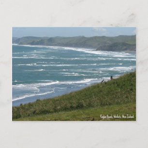 Postcard, Raglan Beach, New Zealand Postcard