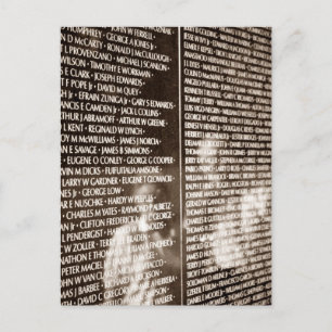 Postcard Reflection Vietnam Veterans Memorial Wall