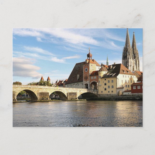 Postcard Regensburg in Bavaria, Germany (Front)