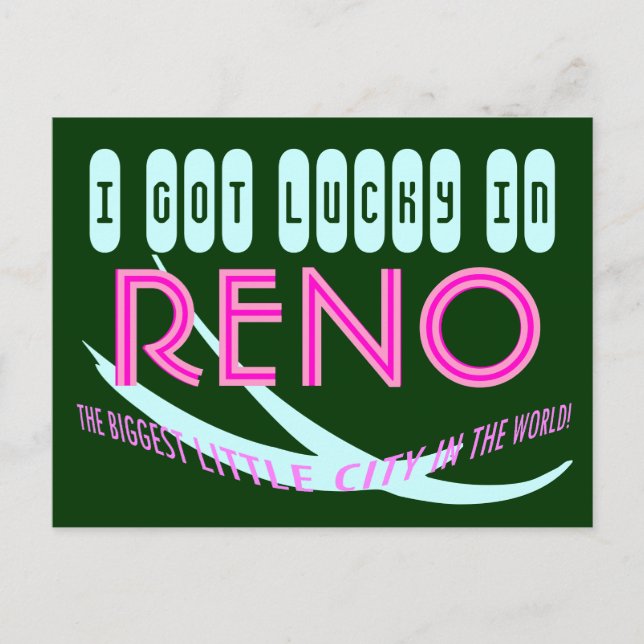 Postcard RENO The biggest little city in the world (Front)