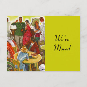 Postcard Retro Festive Southwest Moved New Address