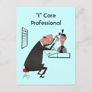 Postcard Retro "I" Care Professional optometrist
