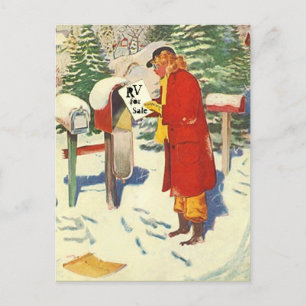 Postcard Retro Planning RV Camping Trip Vacation