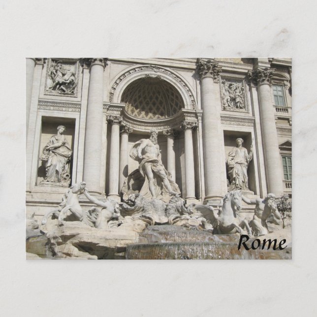 postcard Rome Italy Trevi Fountain (Front)