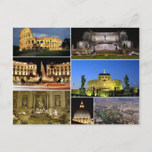 Postcard Rome Monuments, Italy