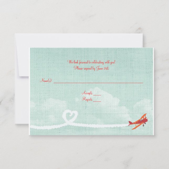 Postcard RSVP Love Is In The Air (Front)