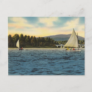 Postcard Sail boats on lake Hamilton, Arkansas