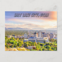 Postcard Salt Lake City Utah souvenir travel