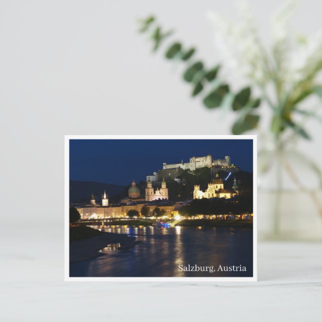 Postcard - Salzburg By Night (Standing Front)