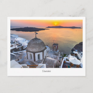Postcard Santorini Sunset, Greece, Greek Islands