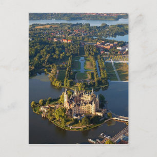 Postcard Schwerin Castle (island), Germany
