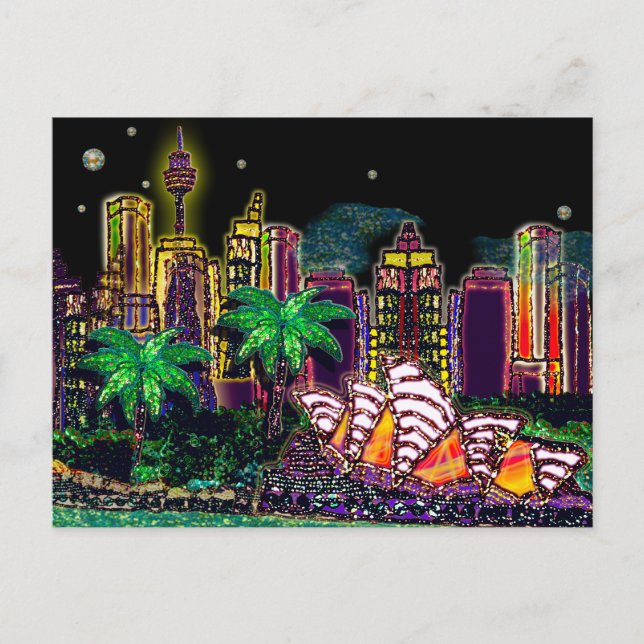 Postcard Sequin Art Sydney Australia (Front)