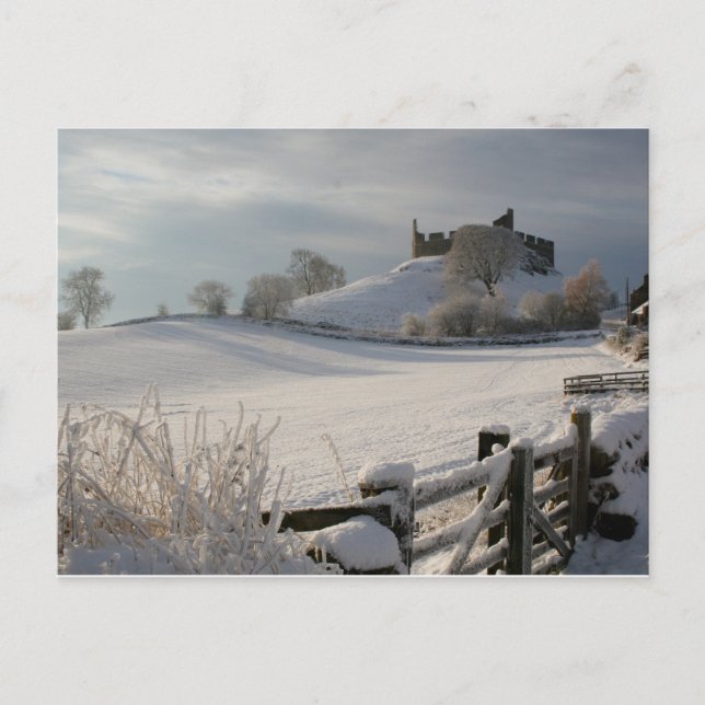 Postcard showing Hume Castle in Winter (Front)