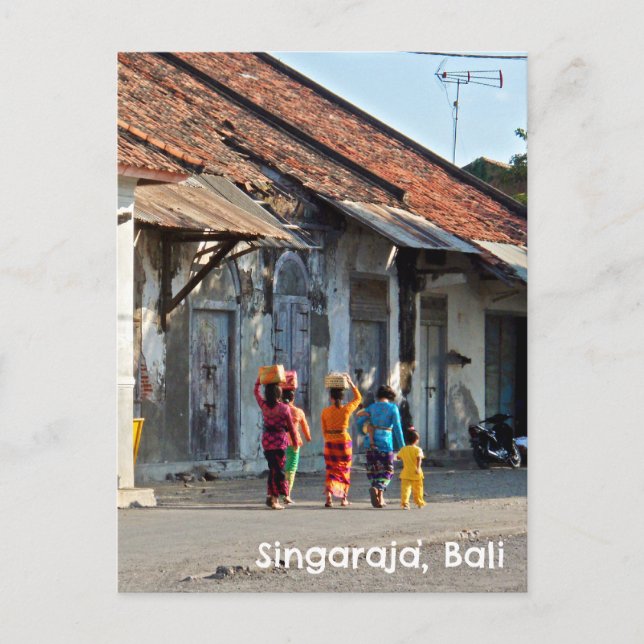 Postcard Singaraja Bali Indonesia Balinese Women (Front)