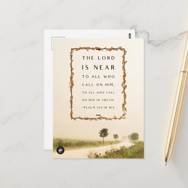 Postcard size - Bible Verse Memory Card (Front/Back In Situ)