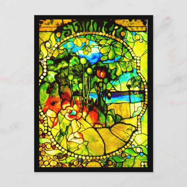 Postcard-Stained Glass-Tiffany 3 Postcard (Front)